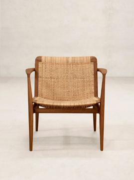 Tangāli - Armchair in teak and cane with armrests by Phantom Hands - view 3